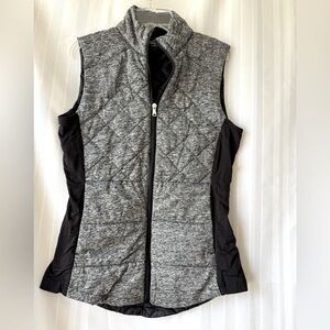 Zelos Women's Gray & Black Puffer Vest EUC Size Small
